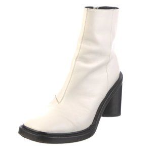 ACNE STUDIOS White Leather Boots